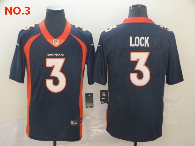 Men's Denver Broncos 3 Drew Lock Jersey NO.3 ;